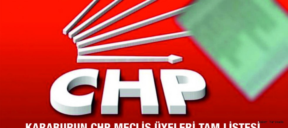 CHP Meclis Üyeleri Tam Liste